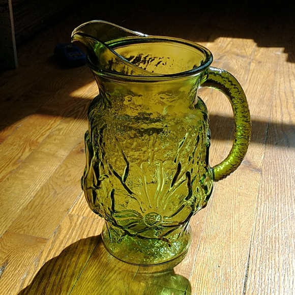 Vintage Green Glass Flower Vase Anchor Hocking - Picture 4 of 12